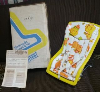 Vintage Infanseat Baby Sitter Seat Carrier Questor 1970 ' S W/ Box & Instructions photo