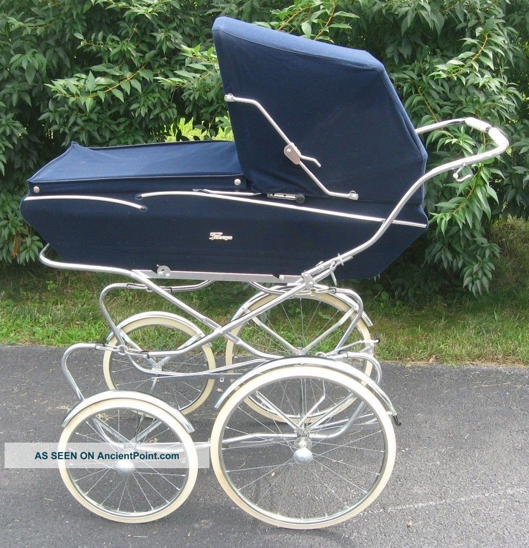 Perego Venezia Baby Carriage Buggy Stroller Made In Italy Nos Blue Baby Carriages & Buggies photo