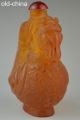 China Collectible Decorate Handwork Old Amber Carving Horse Snuff Bottle Snuff Bottles photo 1