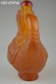 China Collectible Decorate Handwork Old Amber Carving Horse Snuff Bottle Snuff Bottles photo 3