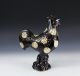 Unusual Antique Chinese Cizhou Style Glazed Pottery Statue Of Cockerel Roosters photo 3
