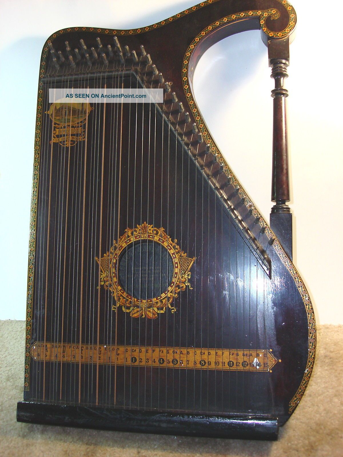 American Mandolin Harp Patent Date 1894 Oscar Schmidt St Louis Model 1904 String photo
