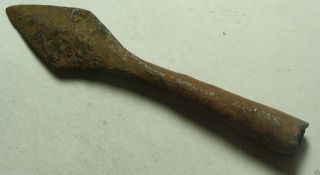 Rare Ancient Roman Battle Javelin Arrowhead Bolt Head Spear Blade Artifact 3c Ad photo