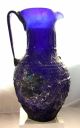 Roman Purple Blue Glass Jug Vessel Pot Pitcher C100 - 400ad,  Römisches Glas Nr Roman photo 2