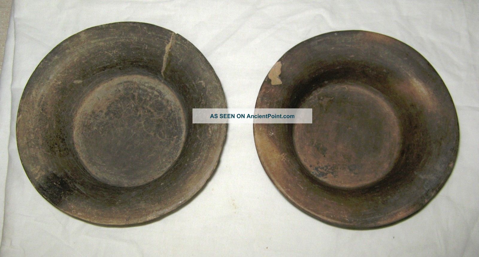 Pre - Columbian Mexico - 2 Brownware Flare Lip Bowls - Tripod Nubbin Feet V6 The Americas photo