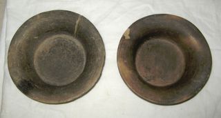 Pre - Columbian Mexico - 2 Brownware Flare Lip Bowls - Tripod Nubbin Feet V6 photo
