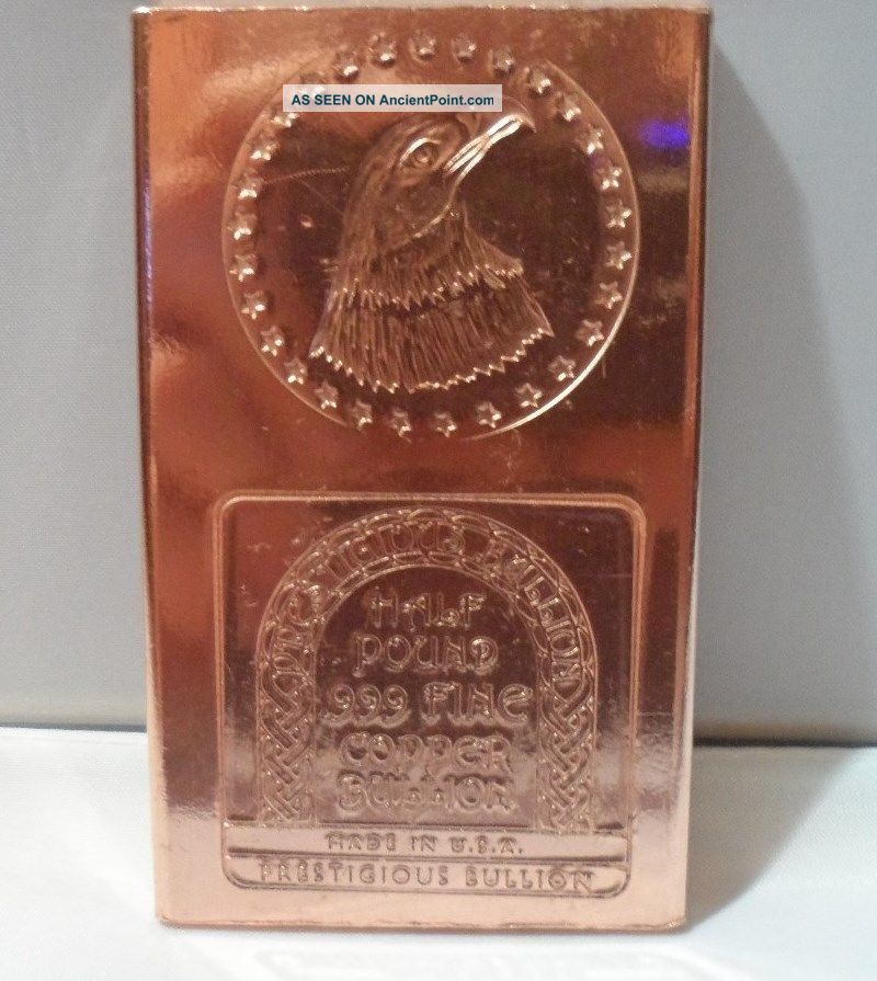 Half Pound Eagle Star.  999 Coipper Bullion Art Bar Ingot Collectible F/s Binding, Embossing & Printing photo