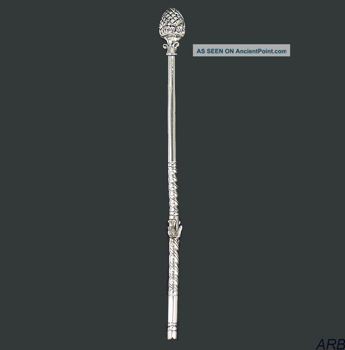 Magnificent Early 1900s Antique Silver Matte Or Tea Stirrer Made In Argentina Other Antique Non-U.S. Silver photo