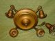 Antique Brass Ceiling Light Fixtures Salvaged In 1970 ' S From Hall In Canova Sd Chandeliers, Fixtures, Sconces photo 4