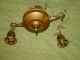 Antique Brass Ceiling Light Fixtures Salvaged In 1970 ' S From Hall In Canova Sd Chandeliers, Fixtures, Sconces photo 5