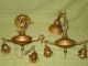 Antique Brass Ceiling Light Fixtures Salvaged In 1970 ' S From Hall In Canova Sd Chandeliers, Fixtures, Sconces photo 6