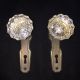 Vintage Fluted Clear Glass Door Knobs Lockset With Key,  Brass Art Deco Plates Door Knobs & Handles photo 4