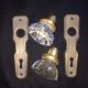 Vintage Fluted Clear Glass Door Knobs Lockset With Key,  Brass Art Deco Plates Door Knobs & Handles photo 5