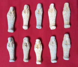 10 Ancient Egyptian Ushabti Amulets photo