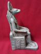 Ancient Egyptian Sating Green Statue Of God Anubis Egyptian photo 2