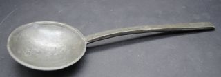 Tudor Pewter Spoon Thames Foreshore Find Angel Makers Mark photo