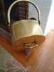 Antique Brass Helmet Hearth Ware Fireplace Log Wood Holder Coal Ash Scuttle Hod Hearth Ware photo 2