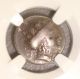 338 - 271 Bc Euboea,  Chalcis Nymph / Eagle Ancient Greek Silver Drachm Ngc Vf Greek photo 2