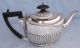 Victorian Half Fluted Sterling Silver Tea Pot James Deakin 1901 Sterling Silver (.925) photo 7