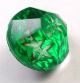 Antique Kaleidoscope Button Star On Bright Green W/ Faceted Star Top Buttons photo 1