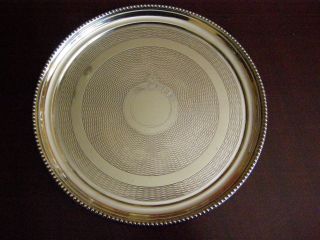 Vintage Walker & Hall Silver Plate Tray 9.  5 