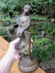 Antique Victorian Bronze Statue Roman Goddess Beauty Woman 11 Ins.  C1880 - 90s Art Metalware photo 9