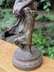 Antique Victorian Bronze Statue Roman Goddess Beauty Woman 11 Ins.  C1880 - 90s Art Metalware photo 10