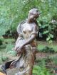 Antique Victorian Bronze Statue Roman Goddess Beauty Woman 11 Ins.  C1880 - 90s Art Metalware photo 1