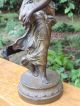 Antique Victorian Bronze Statue Roman Goddess Beauty Woman 11 Ins.  C1880 - 90s Art Metalware photo 2