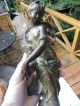 Antique Victorian Bronze Statue Roman Goddess Beauty Woman 11 Ins.  C1880 - 90s Art Metalware photo 5