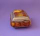 Vintage Jewelry Box Casket,  Inlay Natural Natural Egg Yolk & Cognac Baltic Amber Other Antique Decorative Arts photo 6