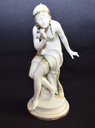 Galluba - Hoffman Art Deco Porcelain Figure Of Resting Girl,  Germany,  C.  1910 photo