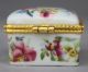 Chinese China White Porcelain Lilium Flower Jewel Casket Jewellery Box Boxes photo 2