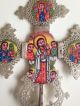 Ethiopia: Large Ethiopian Processional Coptic Handpainted Cross With 8 Icons. Other African Antiques photo 4