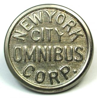 Antique Work Clothes Transportation Button N Y City Omnibus Corp photo