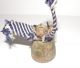 Handmade Antique Cow Bronze Bell With Strap Primitives photo 4