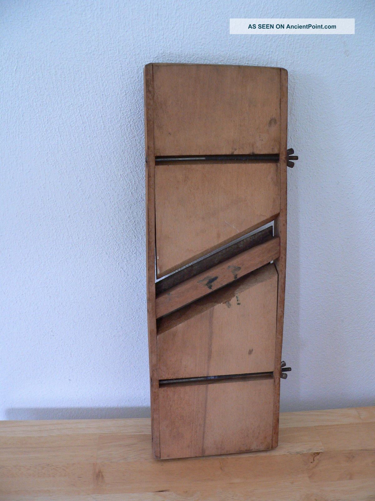 Antique Wooden Cabbage/sauerkraut 17 " 2 Blades Cutter/slicer Board Vintage