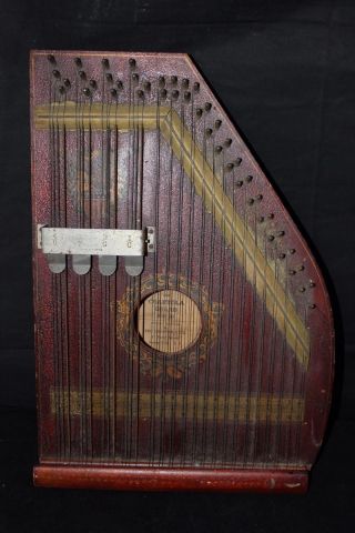 Vintage Chartola Grand Zither Autoharp Musical Instrument photo