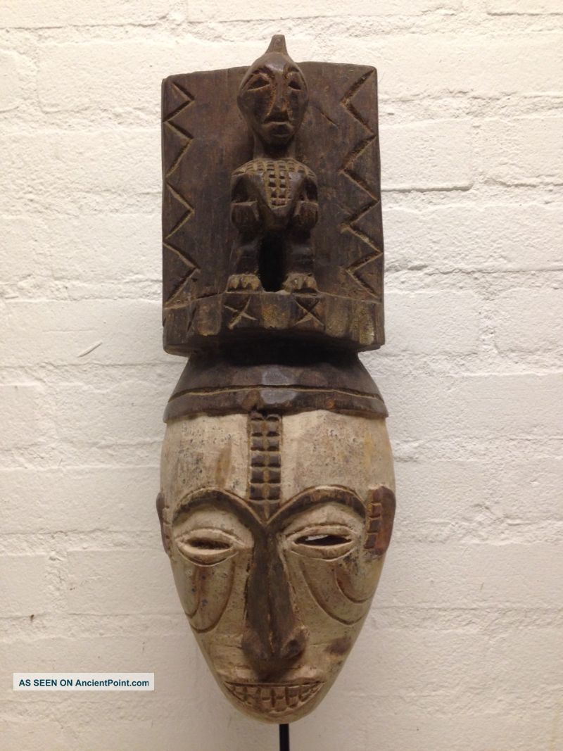Nigeria: Tribal Old African Mask From The Igbo. Masks photo