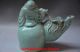 Delicate Chinese Light Blue Porcelain Handwork Gourd Shaped Reflux Pot - Buddha Buddha photo 2