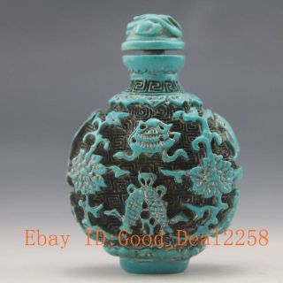 China Turquoise Hand Carved Snuff Bottles photo