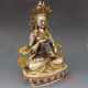 Vintage Tibet Silver Copper Gilt Tibetan Buddhism Statue - - White Tara Buddha Other Chinese Antiques photo 4