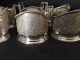 Antique Islamic Persian 19th Century Solid Silver Tea Cup Holders Hallmark 800 Islamic photo 1