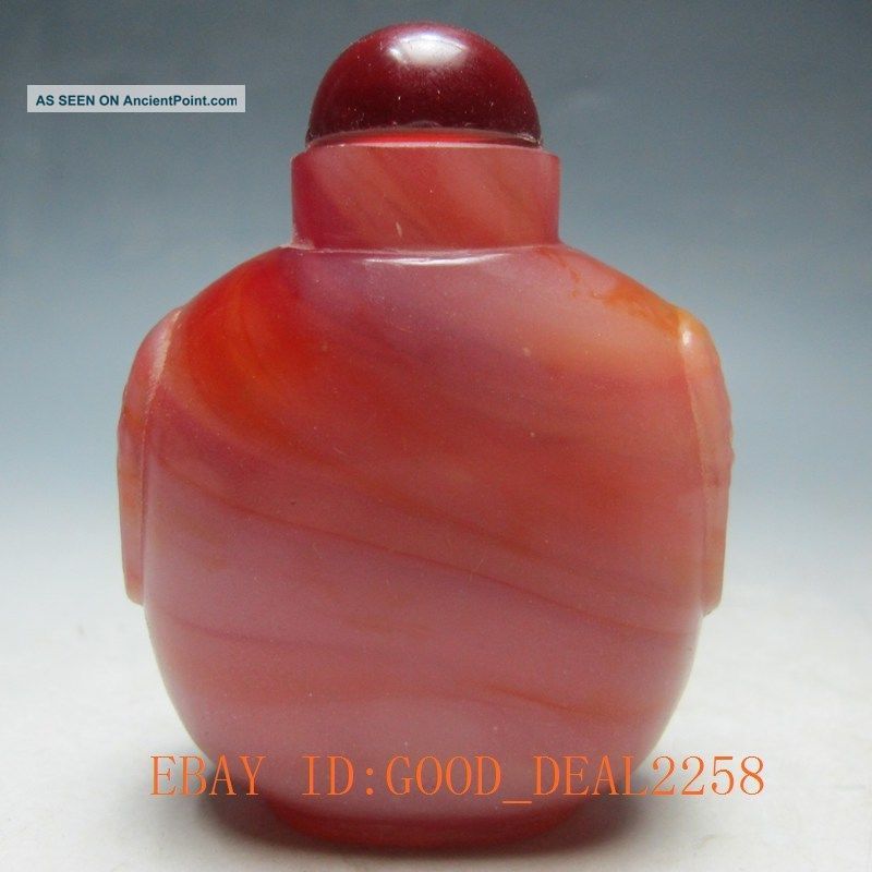 100 Natural Agate Hand - Carved Snuff Bottle/29 Snuff Bottles photo