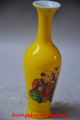 Chinese Yellow Porcelain Hand Painted Children Vase Vases photo 1