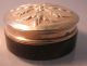 Art Nouveau Solid Silver Topped Round Pill Box Or Rouge Pot Boxes photo 3