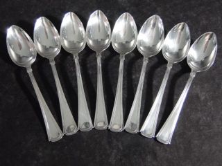 8 Vintage Lunt Sterling Silver Cortland Gorham - Fairfax - Style Demitasse Spoons photo