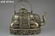 China Collectible Decorate Handwork Old Tibet Silver Carve Elephant Teapot Tea/Coffee Pots & Sets photo 3