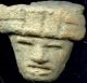 Pre - Columbian Aztec Mazapan Clay Figure Head,  Ca; 700 - 1200 Ad The Americas photo 1