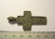 Large Medieval Period Vintage Artefact Bronze Cross Pendant - Amulet Greek photo 1
